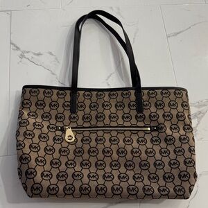 Michael Kors Brown and Black Signature Tote